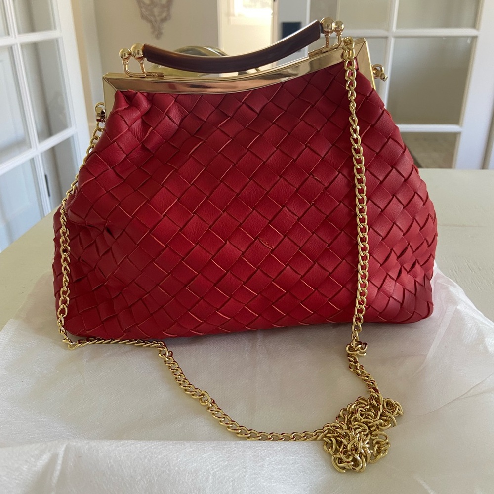 NWT Valentina Fiore leather purse